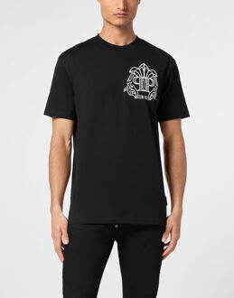 Philipp Plein T-Shirt Ronde Hals Skull&Bones Zwart