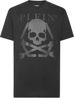 Philipp Plein T-Shirt Ronde Hals Skull&Bones Zwart