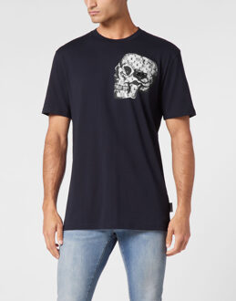 Philipp Plein T-Shirt Ronde Hals Skull Donkerblauw - 2XL