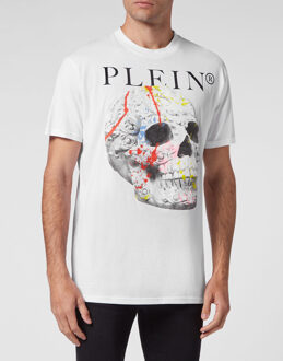 Philipp Plein T-Shirt Ronde Hals Skull - maat 2XL Wit