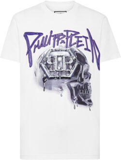 Philipp Plein T-Shirt Ronde Hals Skull - maat 2XL Wit