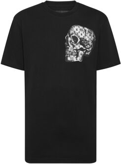 Philipp Plein T-Shirt Ronde Hals Skull - maat 2XL Zwart