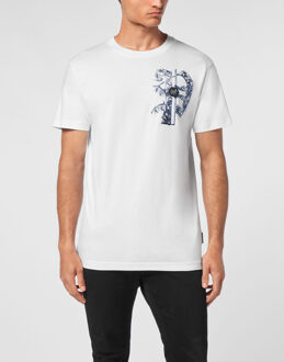 Philipp Plein T-Shirt Ronde Hals Skull - maat 4XL Wit