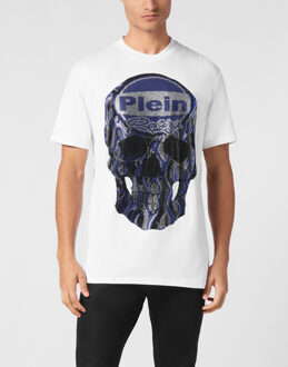 Philipp Plein T-Shirt Ronde Hals Skull - maat M Wit