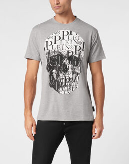 Philipp Plein T-Shirt Ronde Hals Skull - maat XL Grijs