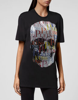 Philipp Plein T-Shirt Ronde Hals Skull - maat Zwart