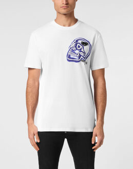 Philipp Plein T-Shirt Ronde Hals Skull Wit - 2XL