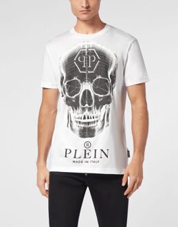 Philipp Plein T-Shirt Ronde Hals Skull Wit - 4XL