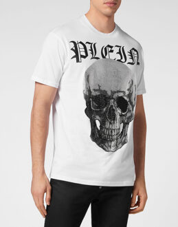 Philipp Plein T-Shirt Ronde Hals Skull Wit - 4XL