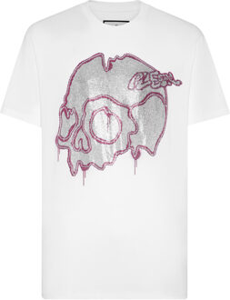 Philipp Plein T-Shirt Ronde Hals Skull Wit - L