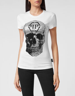 Philipp Plein T-Shirt Ronde Hals Skull Wit - M