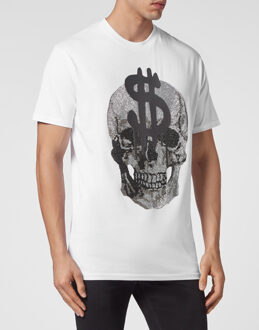 Philipp Plein T-Shirt Ronde Hals Skull Wit - XL