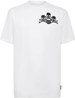 Philipp Plein T-Shirt Ronde Hals Skull Wit - XL