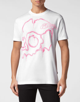 Philipp Plein T-Shirt Ronde Hals Skull Wit