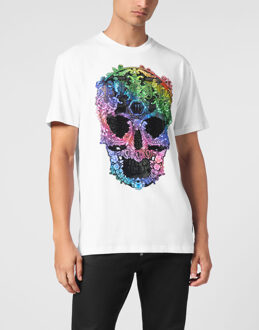 Philipp Plein T-Shirt Ronde Hals Skull Wit
