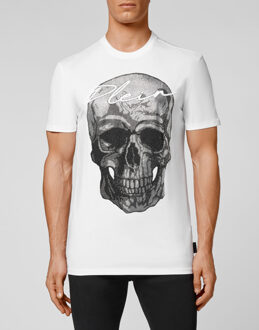 Philipp Plein T-Shirt Ronde Hals Skull Wit