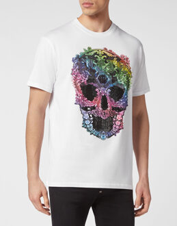 Philipp Plein T-Shirt Ronde Hals Skull Wit