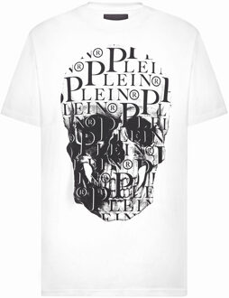 Philipp Plein T-Shirt Ronde Hals Skull Wit