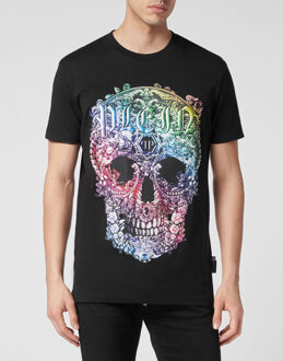 Philipp Plein T-Shirt Ronde Hals Skull Zwart/Veelkleurig - 3XL