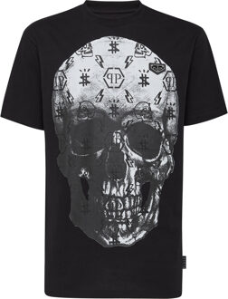 Philipp Plein T-Shirt Ronde Hals Skull Zwart/wit - 3XL