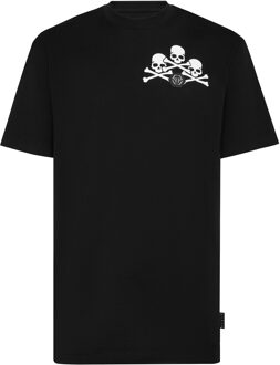 Philipp Plein T-Shirt Ronde Hals Skull Zwart/wit - 3XL