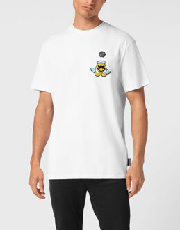 Philipp Plein T-Shirt Ronde Hals Smile - maat 3XL Wit
