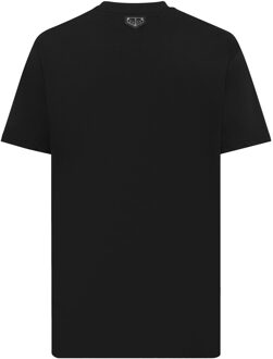 Philipp Plein T-Shirt Ronde Hals Smile - maat S Zwart