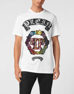 Philipp Plein T-Shirt Ronde Hals Smile - maat Wit