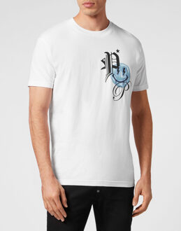 Philipp Plein T-Shirt Ronde Hals Smile Wit - 3XL