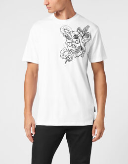 Philipp Plein T-Shirt Ronde Hals Snake Wit - 2XL