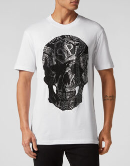 Philipp Plein T-Shirt Ronde Hals Snake Wit - 3XL