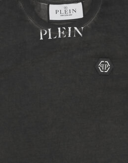 Philipp Plein T-Shirt Ronde Hals Ss Basic - maat 12J / 152cm Zwart