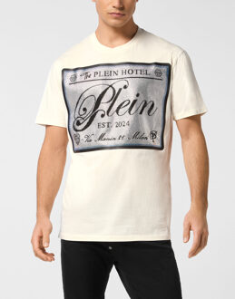 Philipp Plein T-Shirt Ronde Hals Ss Crème