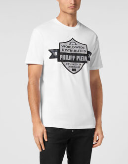 Philipp Plein T-Shirt Ronde Hals Ss Crest Wit