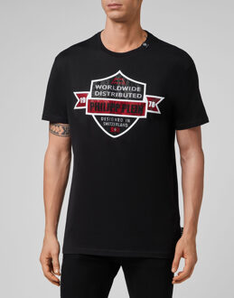 Philipp Plein T-Shirt Ronde Hals Ss Crest Zwart - XL