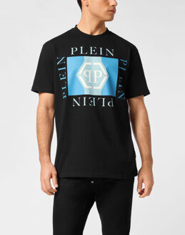 Philipp Plein T-Shirt Ronde Hals Ss Hexagon Zwart
