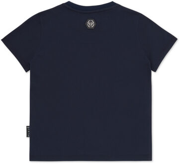 Philipp Plein T-Shirt Ronde Hals Ss - maat Donkerblauw