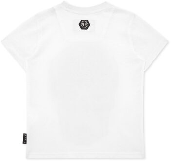 Philipp Plein T-Shirt Ronde Hals Ss Skull - maat Wit