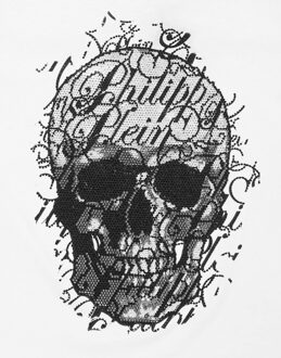 Philipp Plein T-Shirt Ronde Hals Ss Skull - maat Wit