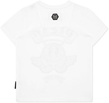 Philipp Plein T-Shirt Ronde Hals Ss Smile Wit - 6J / 116cm