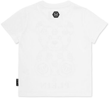 Philipp Plein T-Shirt Ronde Hals Ss Teddy - maat 16J / 176cm Wit