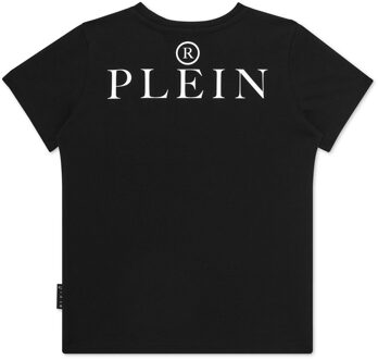 Philipp Plein T-Shirt Ronde Hals Ss Teddy - maat 8J / 128cm Zwart