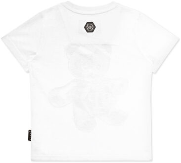 Philipp Plein T-Shirt Ronde Hals Ss Teddy Wit - 6J / 116cm