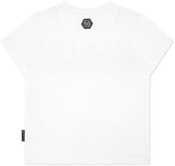 Philipp Plein T-Shirt Ronde Hals Ss Wit - 16J / 176cm
