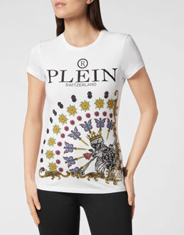 Philipp Plein T-Shirt Ronde Hals Tattoo - maat XS Wit