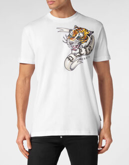 Philipp Plein T-Shirt Ronde Hals Tattoo Wit - 3XL