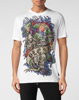 Philipp Plein T-Shirt Ronde Hals Tattoo Wit - 3XL