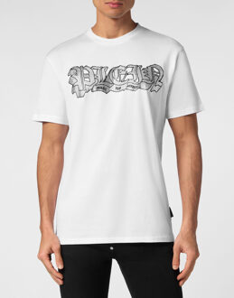 Philipp Plein T-Shirt Ronde Hals Tattoo Wit - 4XL