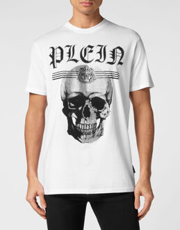Philipp Plein T-Shirt Ronde Hals Tattoo Wit
