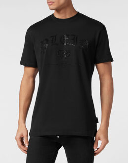 Philipp Plein T-Shirt Ronde Hals Tattoo Zwart - L